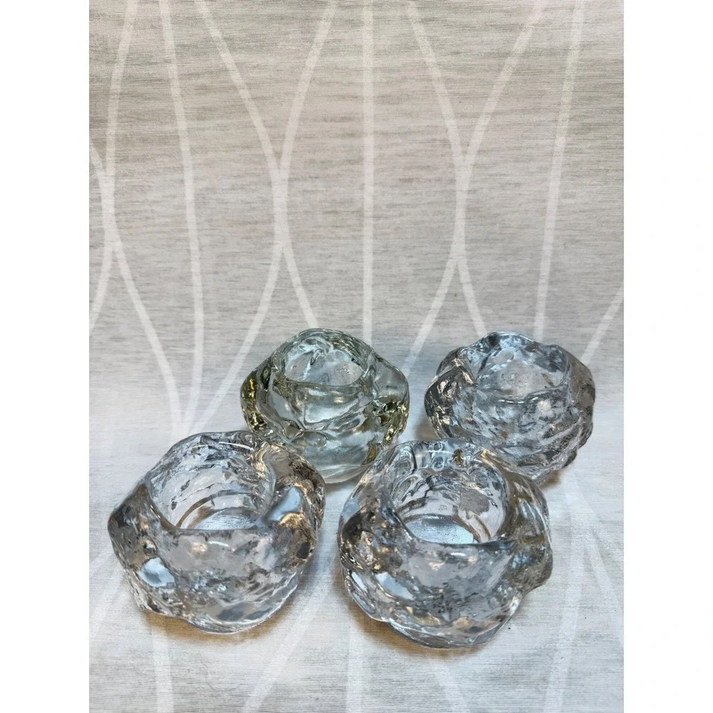 Kosta Boda Snowball Lantern Clear Glass Votive‎ Candle Holder VTG